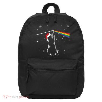 Christmas Cat The Dark Side Of The Moon Funny Lover Xmas 16 in Basic Backpack