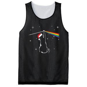 Christmas Cat The Dark Side Of The Moon Funny Lover Xmas Mesh Reversible Basketball Jersey Tank