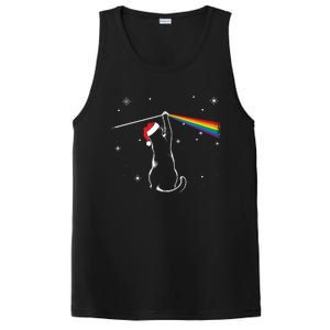 Christmas Cat The Dark Side Of The Moon Funny Lover Xmas PosiCharge Competitor Tank