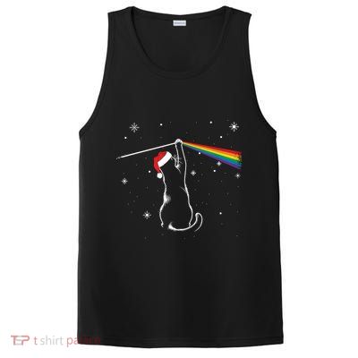 Christmas Cat The Dark Side Of The Moon Funny Lover Xmas PosiCharge Competitor Tank