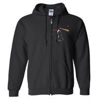 Christmas Cat The Dark Side Of The Moon Funny Lover Xmas Full Zip Hoodie