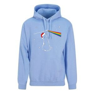 Christmas Cat The Dark Side Of The Moon Funny Lover Xmas Unisex Surf Hoodie