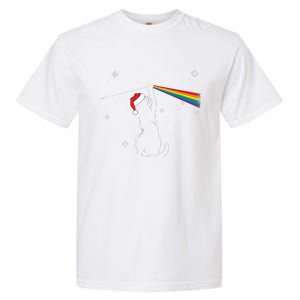 Christmas Cat The Dark Side Of The Moon Funny Lover Xmas Garment-Dyed Heavyweight T-Shirt