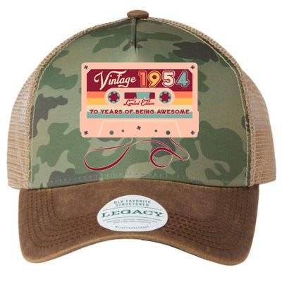 Cute Cassette Tape Limited Edition Vintage 1954 70 Years Of Being Awesome Legacy Tie Dye Trucker Hat