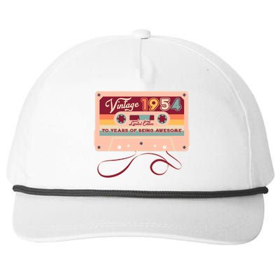 Cute Cassette Tape Limited Edition Vintage 1954 70 Years Of Being Awesome Snapback Five-Panel Rope Hat