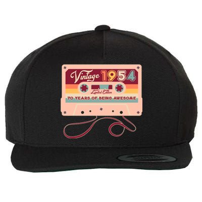 Cute Cassette Tape Limited Edition Vintage 1954 70 Years Of Being Awesome Wool Snapback Cap