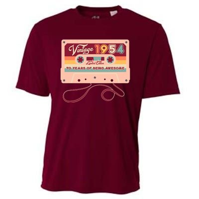 Cute Cassette Tape Limited Edition Vintage 1954 70 Years Of Being Awesome Cooling Performance Crew T-Shirt