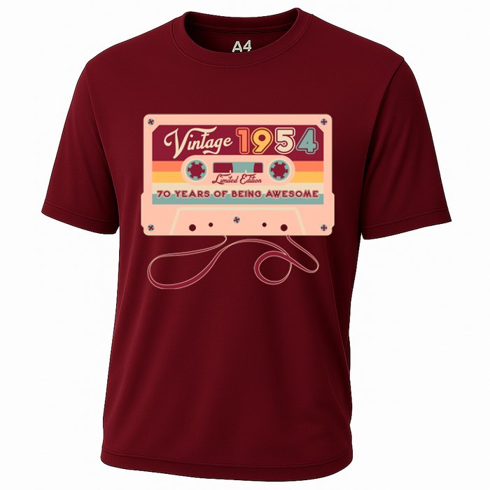 Cute Cassette Tape Limited Edition Vintage 1954 70 Years Of Being Awesome Cooling Performance Crew T-Shirt