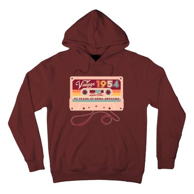 Cute Cassette Tape Limited Edition Vintage 1954 70 Years Of Being Awesome Hoodie