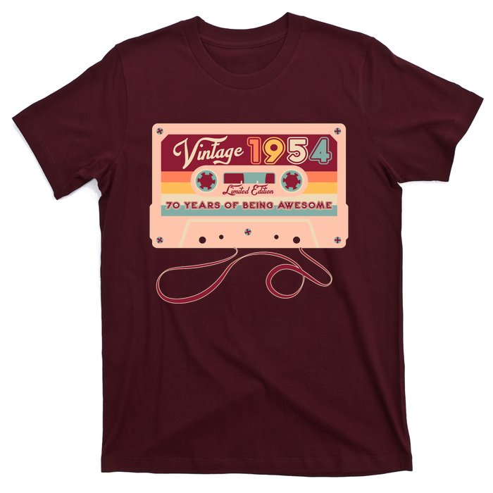 Cute Cassette Tape Limited Edition Vintage 1954 70 Years Of Being Awesome T-Shirt