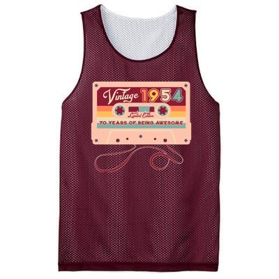 Cute Cassette Tape Limited Edition Vintage 1954 70 Years Of Being Awesome Mesh Reversible Basketball Jersey Tank