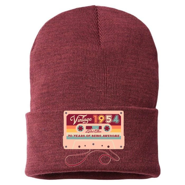 Cute Cassette Tape Limited Edition Vintage 1954 70 Years Of Being Awesome Sustainable Knit Beanie