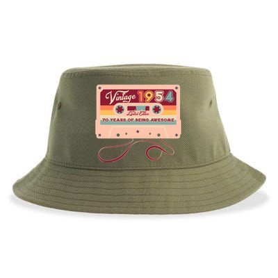 Cute Cassette Tape Limited Edition Vintage 1954 70 Years Of Being Awesome Sustainable Bucket Hat