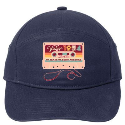 Cute Cassette Tape Limited Edition Vintage 1954 70 Years Of Being Awesome 7-Panel Snapback Hat