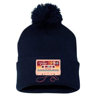 Cute Cassette Tape Limited Edition Vintage 1954 70 Years Of Being Awesome Pom Pom 12in Knit Beanie