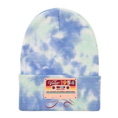 Cute Cassette Tape Limited Edition Vintage 1954 70 Years Of Being Awesome Tie Dye 12in Knit Beanie