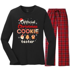 Christmas Cookie Tester Taster Baking Crew Women's Long Sleeve Flannel Pajama Set 