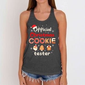 Christmas Cookie Tester Taster Baking Crew Women's Knotted Racerback Tank