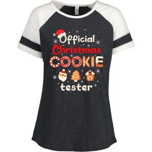 Christmas Cookie Tester Taster Baking Crew Enza Ladies Jersey Colorblock Tee