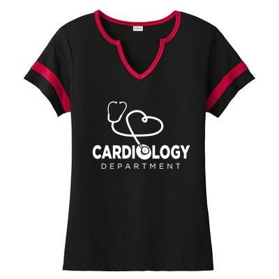 Cardiologist Cardiovascular Technologist And Cardiology Nurse Cute Gift Ladies Halftime Notch Neck Tee