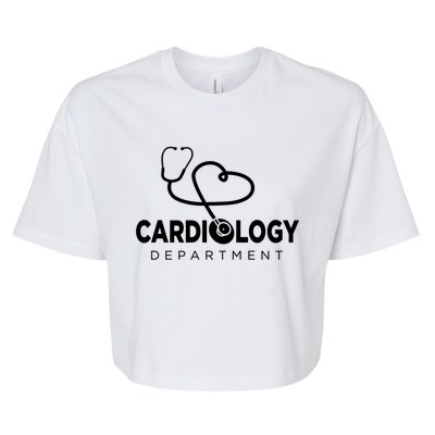 Cardiologist Cardiovascular Technologist And Cardiology Nurse Cute Gift Bella+Canvas Jersey Crop Tee