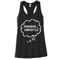 Chipotle Chilli Texmex Mexican Food Mmmm.. Chipotle Women's Racerback Tank