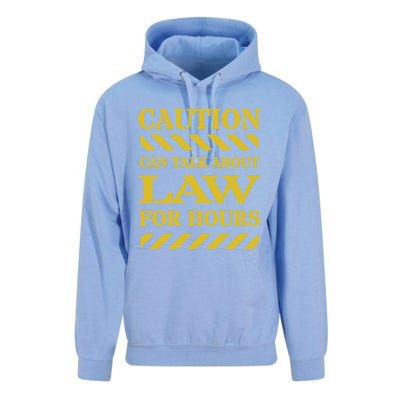 Caution Can Talk About Law For Hours Great Gift Unisex Surf Hoodie