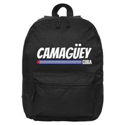 CamagüEy Cuba Travel Proud Cuban Cuba Flag Camaguey 16 in Basic Backpack