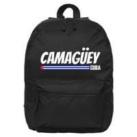 CamagüEy Cuba Travel Proud Cuban Cuba Flag Camaguey 16 in Basic Backpack