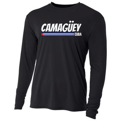 CamagüEy Cuba Travel Proud Cuban Cuba Flag Camaguey Cooling Performance Long Sleeve Crew