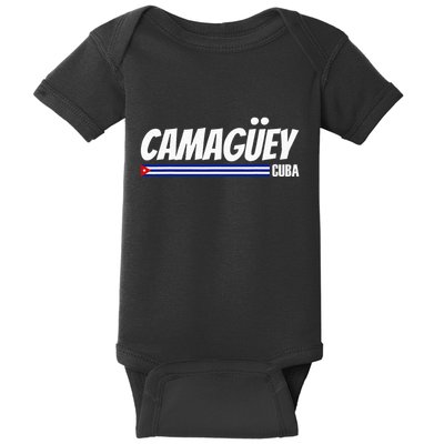 CamagüEy Cuba Travel Proud Cuban Cuba Flag Camaguey Baby Bodysuit