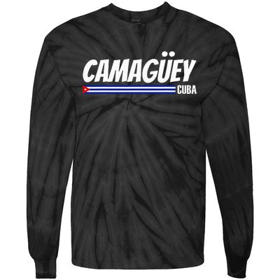 CamagüEy Cuba Travel Proud Cuban Cuba Flag Camaguey Tie-Dye Long Sleeve Shirt