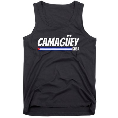 CamagüEy Cuba Travel Proud Cuban Cuba Flag Camaguey Tank Top