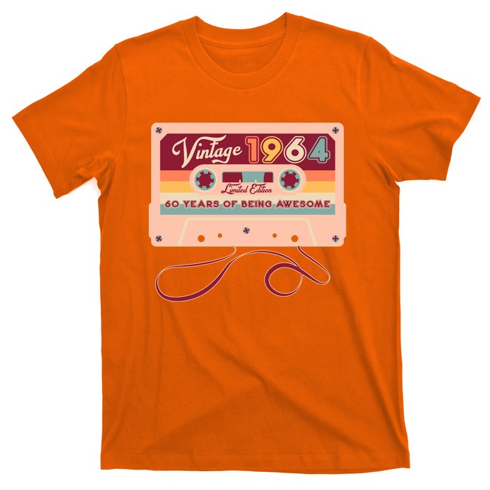 Cute Cassette Tape Limited Edition Vintage 1964 60 Years Of Being Awesome T-Shirt