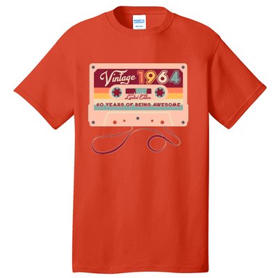 Cute Cassette Tape Limited Edition Vintage 1964 60 Years Of Being Awesome Tall T-Shirt