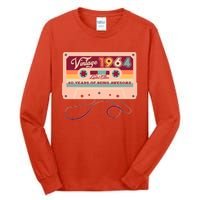 Cute Cassette Tape Limited Edition Vintage 1964 60 Years Of Being Awesome Tall Long Sleeve T-Shirt