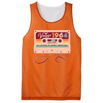 Cute Cassette Tape Limited Edition Vintage 1964 60 Years Of Being Awesome Mesh Reversible Basketball Jersey Tank