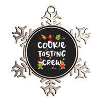 Christmas Cookie Tasting Crew Funny Pajama Family Xmas Metallic Star Ornament