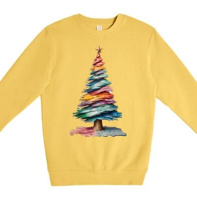 Colorful Christmas Tree Premium Crewneck Sweatshirt