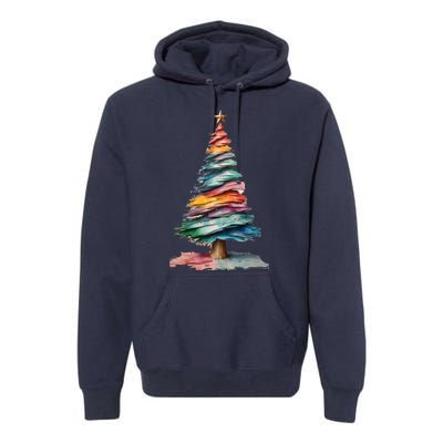 Colorful Christmas Tree Premium Hoodie