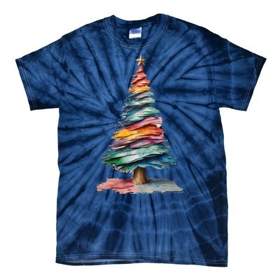 Colorful Christmas Tree Tie-Dye T-Shirt