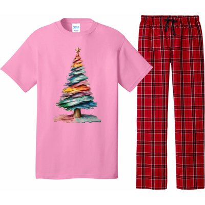 Colorful Christmas Tree Pajama Set