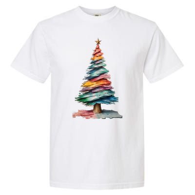 Colorful Christmas Tree Garment-Dyed Heavyweight T-Shirt