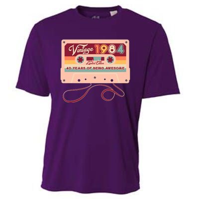 Cute Cassette Tape Limited Edition Vintage 1984 40 Years Of Being Awesome Cooling Performance Crew T-Shirt