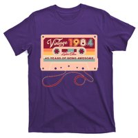 Cute Cassette Tape Limited Edition Vintage 1984 40 Years Of Being Awesome T-Shirt