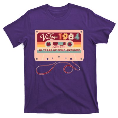 Cute Cassette Tape Limited Edition Vintage 1984 40 Years Of Being Awesome T-Shirt