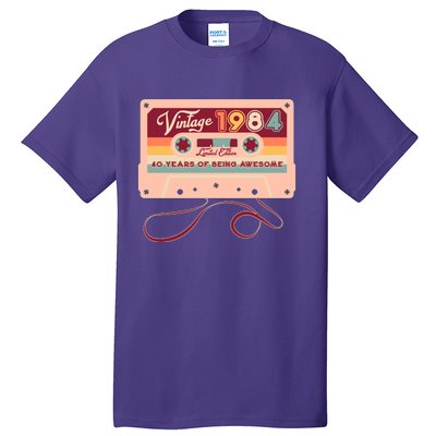 Cute Cassette Tape Limited Edition Vintage 1984 40 Years Of Being Awesome Tall T-Shirt