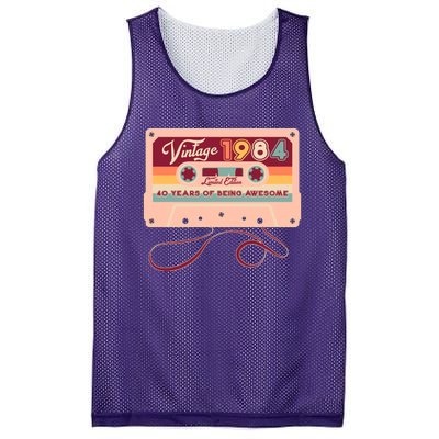 Cute Cassette Tape Limited Edition Vintage 1984 40 Years Of Being Awesome Mesh Reversible Basketball Jersey Tank