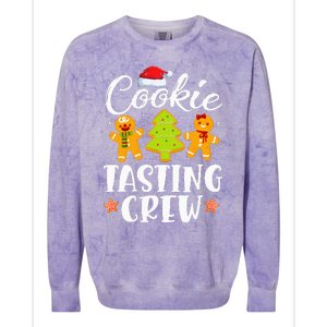 Christmas Cookie Tasting Crew Funny Pajamas Family Xmas Colorblast Crewneck Sweatshirt