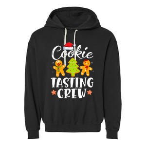 Christmas Cookie Tasting Crew Funny Pajamas Family Xmas Garment-Dyed Fleece Hoodie